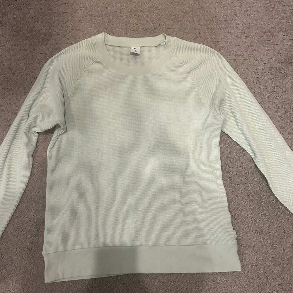 TNA Aritzia Waffle Long Sleeve Mint Green - Picture 2 of 7